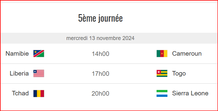 Qualifs. CAN Maroc 25 / J5 : 24 matchs au programme dont Gabon-Maroc  Qualifs. CAN Maroc 25 / J5 : 24 matchs au programme dont Gabon-Maroc