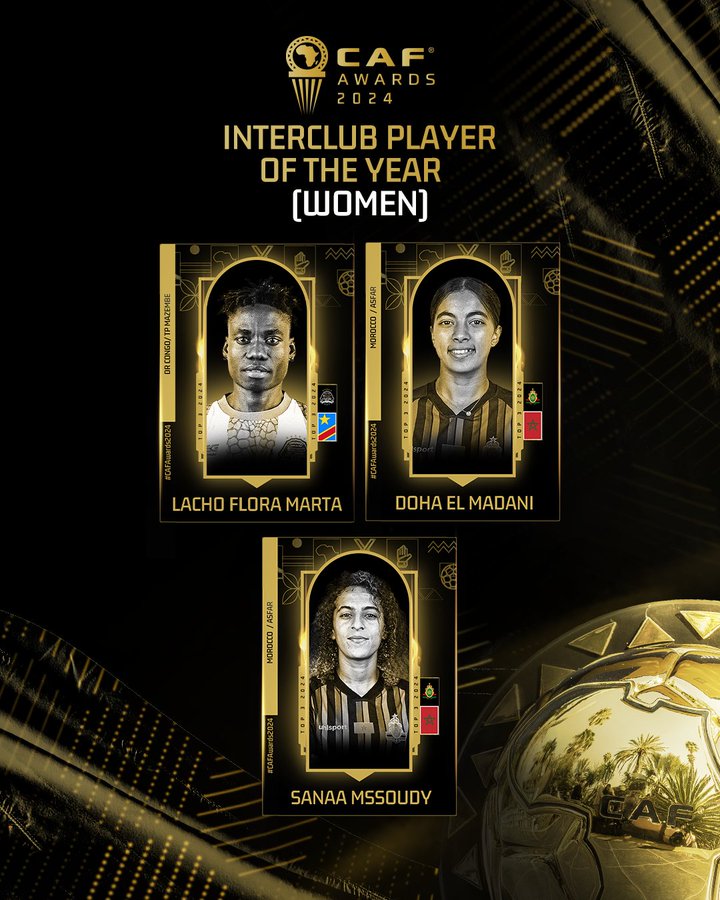 CAF Awards 2024: Les listes finales des nominés commencent à tomber  CAF Awards 2024: Les listes finales des nominés commencent à tomber