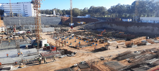 Chantier du nouveau CHU venant remplacer le précédent hôpital Ibn Sina de Rabat