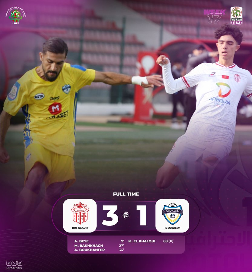 Botola D1. J17: Le Hassania retrouve de l’allant face Soualeme ! Botola D1. J17: Le Hassania retrouve de l’allant face Soualeme !