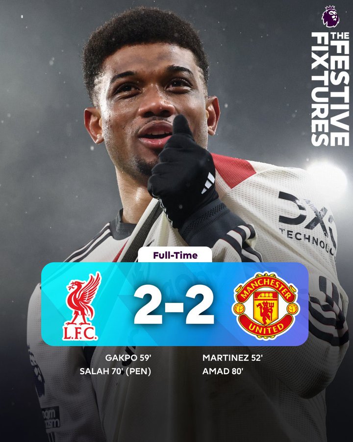 PL: United accroche Liverpool à Anfield PL: United accroche Liverpool à Anfield
