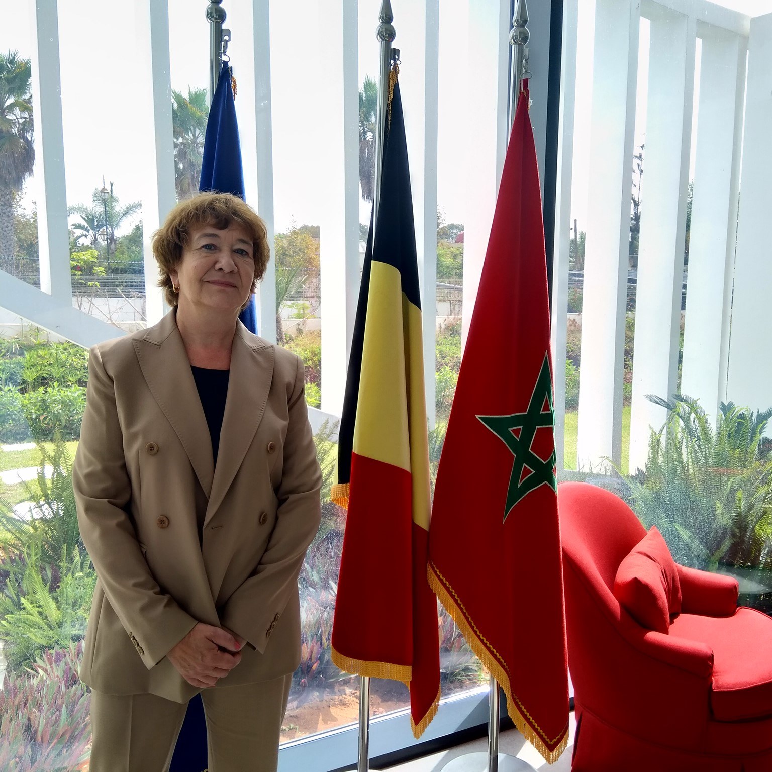L'ancienne ambassadrice de Belgique au Maroc décorée du Wissam Al-Alaoui de l’ordre de Commandeur