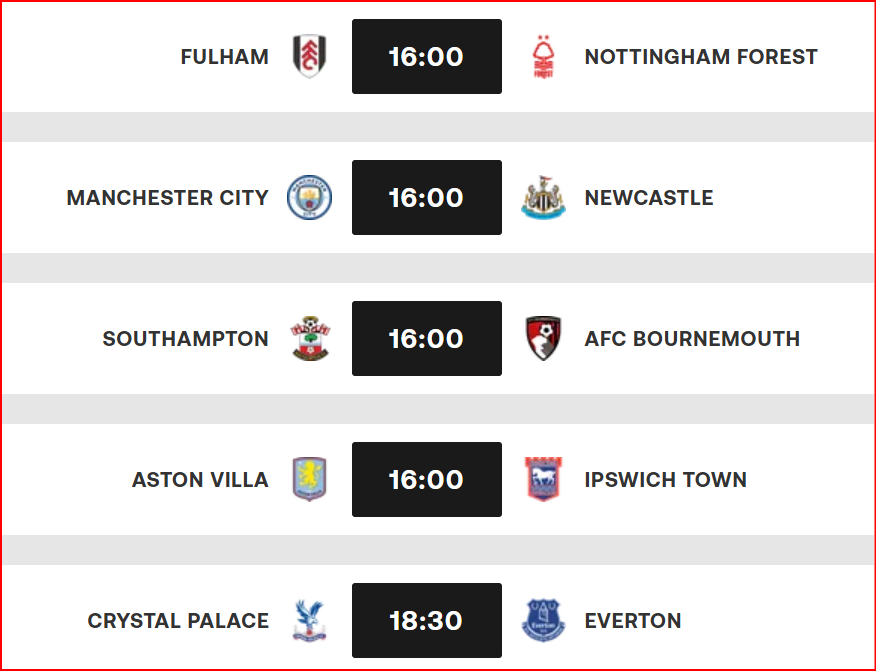 Premier League. J26: Huit matchs au programme cet après midi Premier League. J26: Huit matchs au programme cet après midi