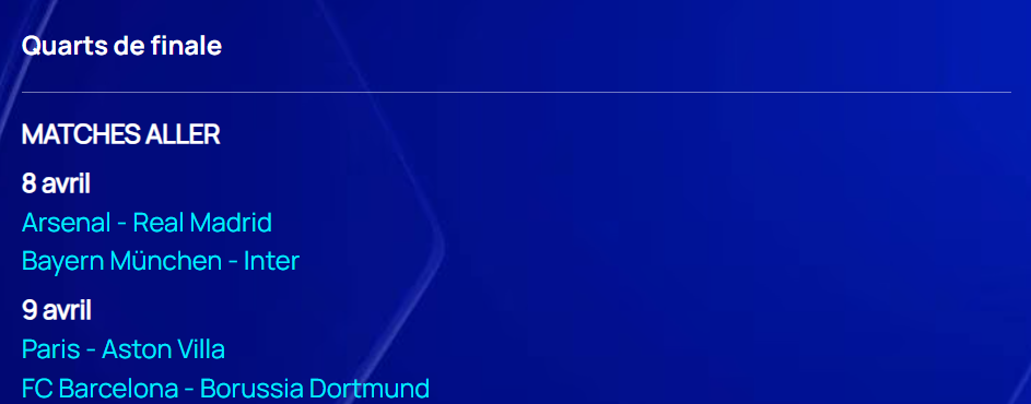 LDC: Real-PSG et Barça-Bayern, duels possibles en demi-finales ! LDC: Real-PSG et Barça-Bayern, duels possibles en demi-finales !