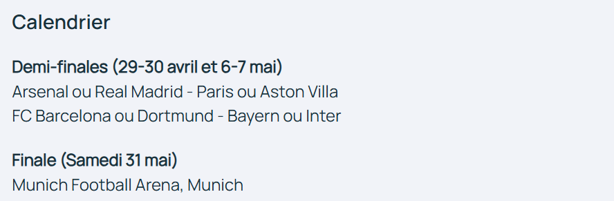 LDC: Real-PSG et Barça-Bayern, duels possibles en demi-finales ! LDC: Real-PSG et Barça-Bayern, duels possibles en demi-finales !