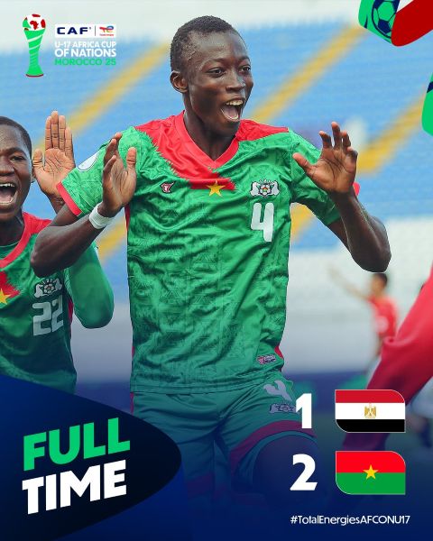 CAN U17: Le Burkina Faso s’offre l’Egypte , les quarts et la qualification pour la CDM U17 !