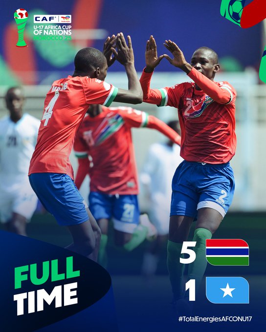 CAF U17: La Gambie se relance, la Somalie s’enfonce !