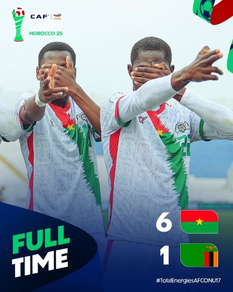CAN U17 : Le Burkina Faso, demi-finaliste impressionnant, après avoir pulvérisé la Zambie !