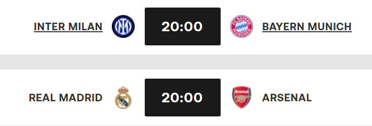 LDC : Real et Bayern pour renverser Arsenal et l’Inter ce soir