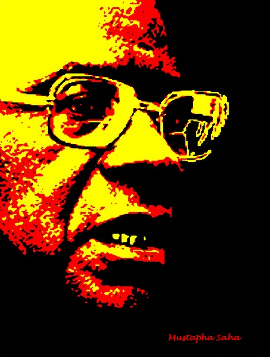 Portrait d’Aimé Césaire par Mustapha Saha.