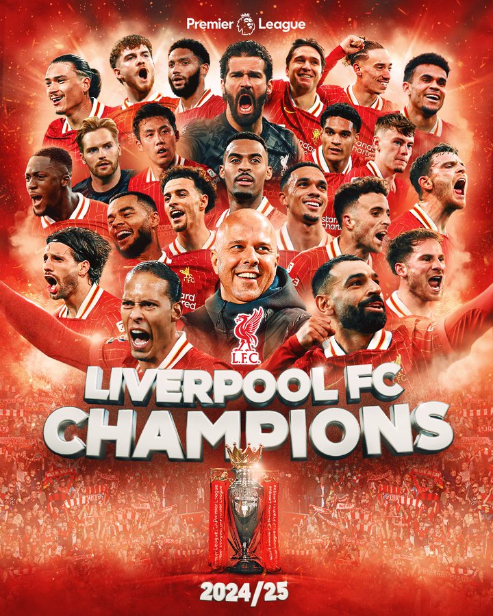 PL : Liverpool officiellement Champion 24-25 ! PL : Liverpool officiellement Champion 24-25 !