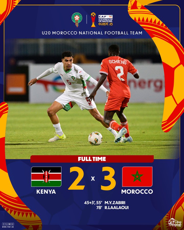 CAN U20 Egypte 25 : Les Lionceaux vainqueurs des Kenyans au bout d’un match fou !