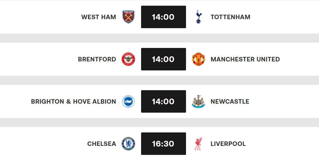 PL : Arsenal chute à domicile avant Chelsea-Liverpool de cet après midi