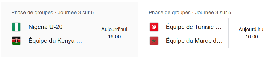 CAN U20 Egypte 25 / Aujourd’hui, Tunisie-Maroc, la ‘’finale’’ de la phase de poules : Horaire ? Chaînes ?