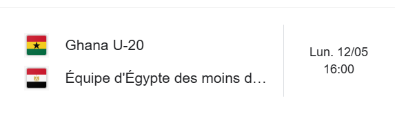 CAN U20. Quarts de finale / Officiellement, "Maroc-Sierra Léone" : Date ? Horaire ?