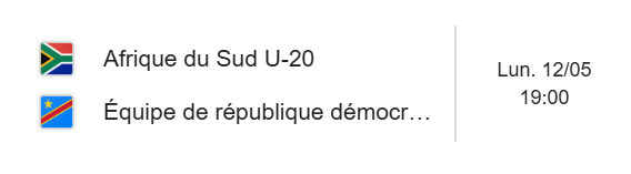 CAN U20. Quarts de finale / Officiellement, "Maroc-Sierra Léone" : Date ? Horaire ?