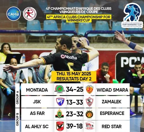Handball africain / 41e CACVC, Egypte 25 : Derb Sultan vainqueur de Smara lors du derby marocain !