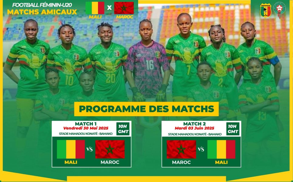 Prépa. Equipe nationale (f) U20 : Mali vs Maroc à Bamako ce vendredi