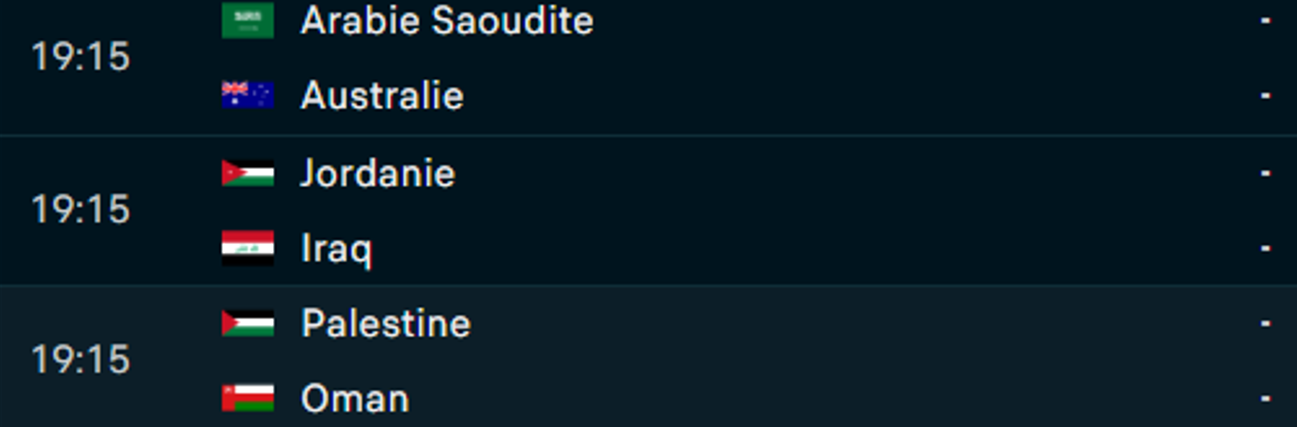 Q CDM26 Asie: Ce soir (19h15) , Arabie Saoudite - Australie pour le 2e billet du groupe A !