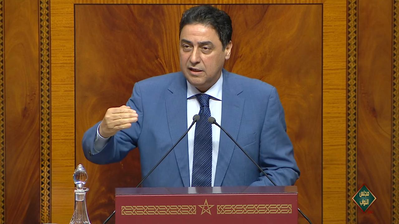 Le Secrétaire d’État chargé du Commerce extérieur, Omar Hejira, à la chambre des représentants ce lundi 14 juillet 2025.