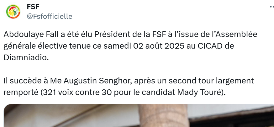 Foot africain : La Fédération sénégalaise a un nouveau président 