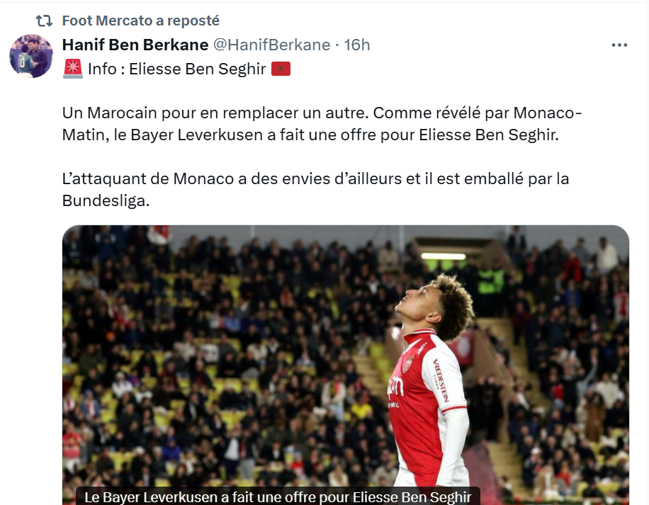 Transfert : Amine Adli vers Bournemouth, Ben Seghir vers Leverkusen ?