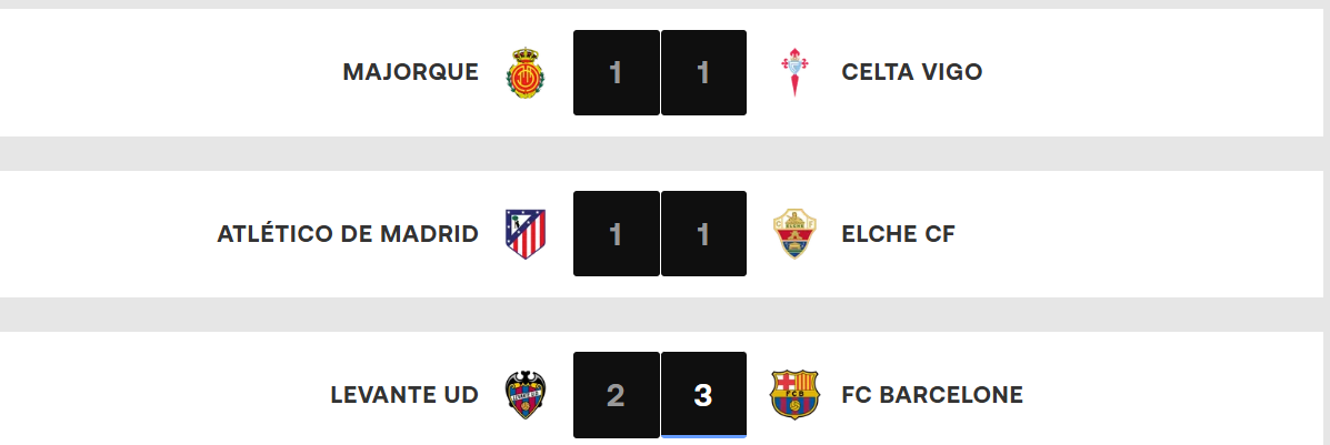 Liga / J2 : Résultats (samedi). Programme (dimanche)