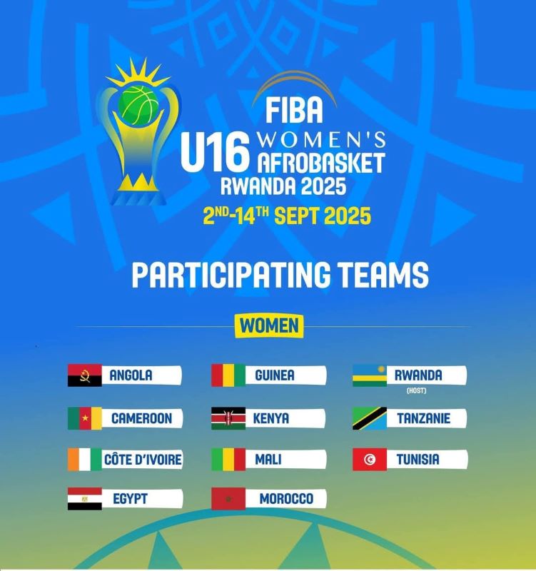 Afro basket (f) U16 Kigali 25:  Les Lioncelles U16 sont déjà sur place