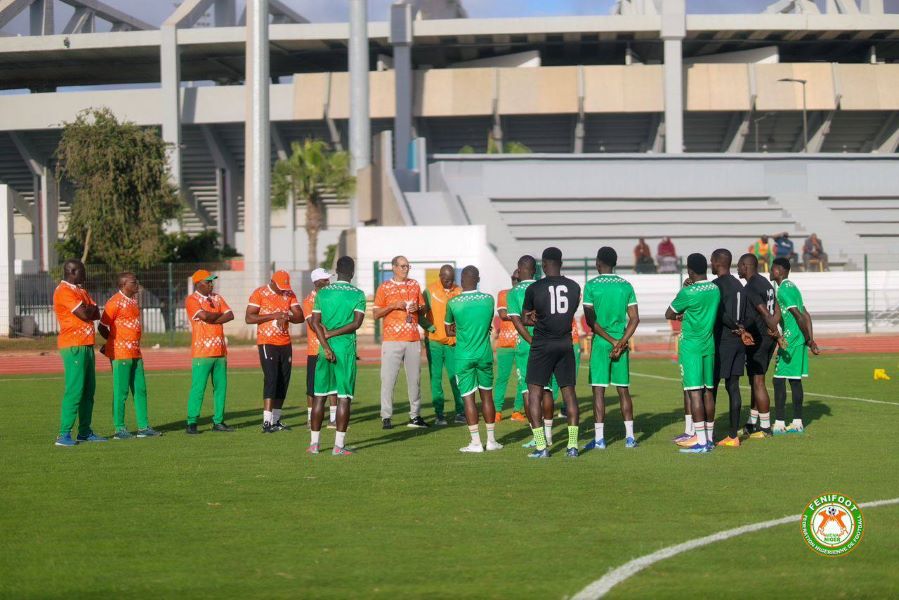Qualifs CDM 26 : Le Niger de Zaki s’est entrainé dimanche sur le terrain annexe du Complexe sportif Mohammed V 