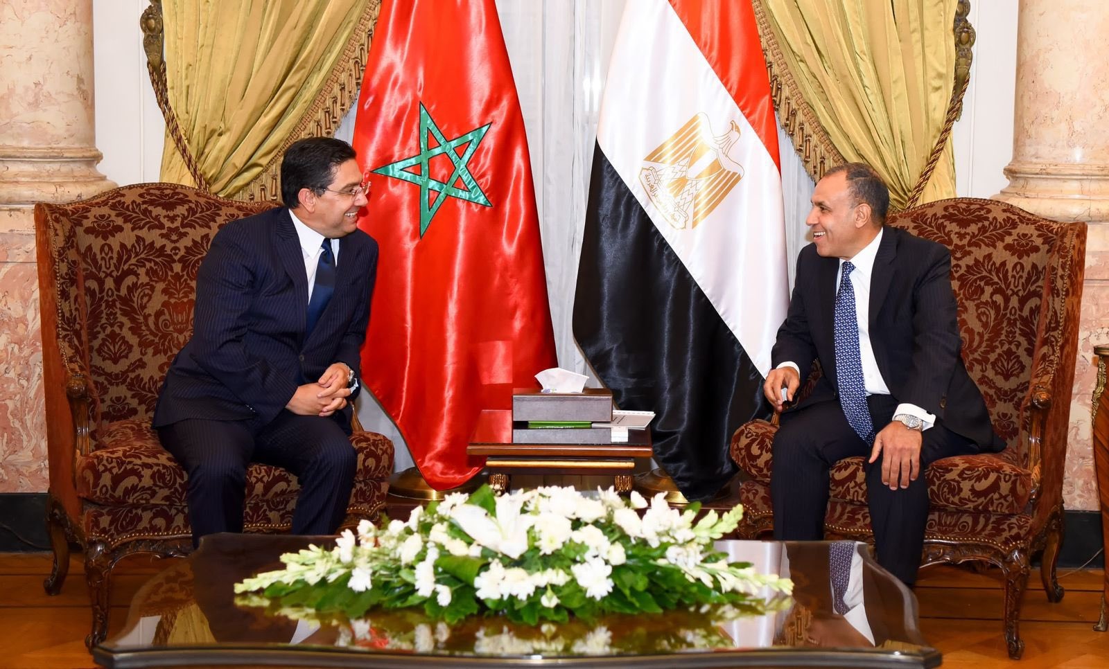 Bourita s'entretient avec son homologue égyptien au Caire, la Palestine au cœur des discussions 