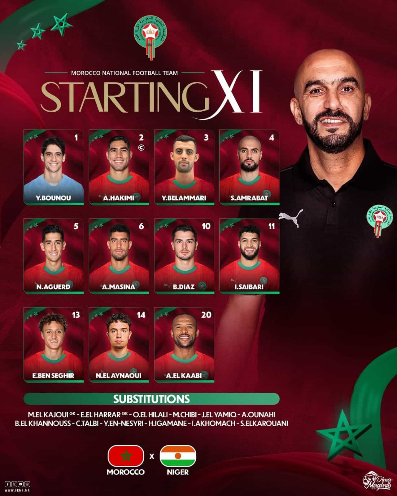 Maroc-Niger : Quel Onze au coup d’envoi ?