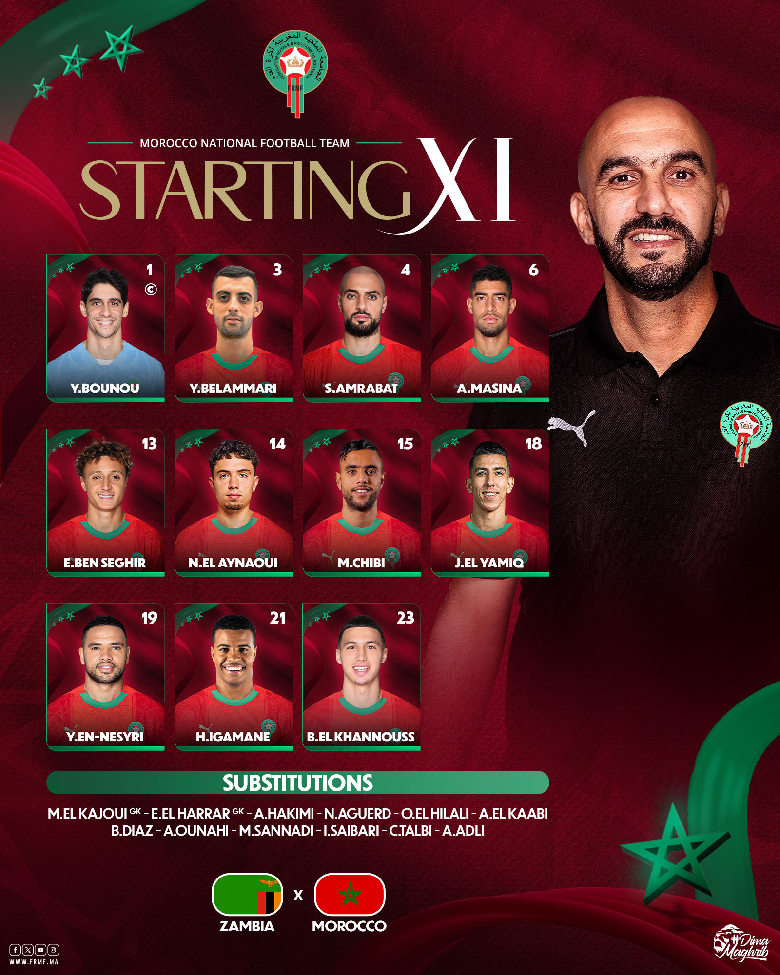 Zambie - Maroc : Un onze remanié