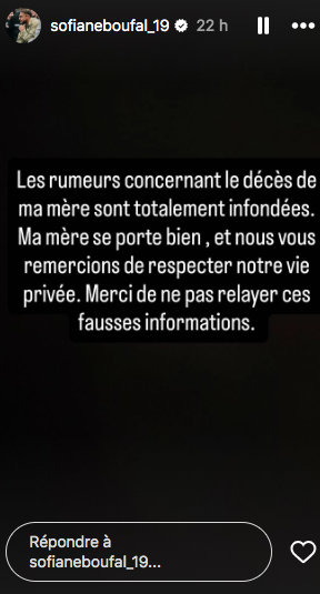 Sofiane Boufal dément les rumeurs sur le décès de sa mère