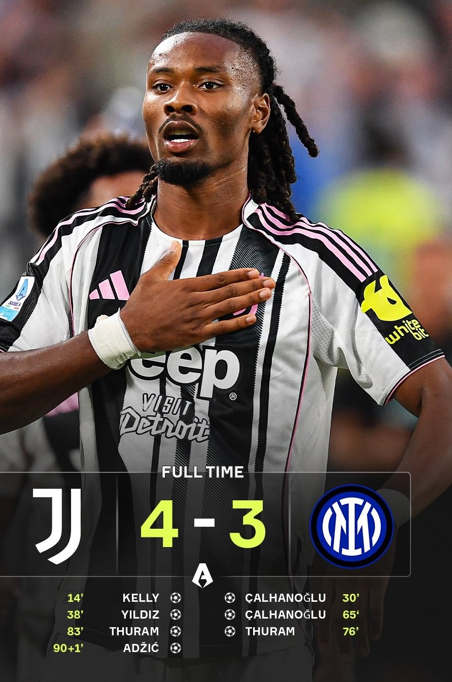 Série A : La Juventus renverse l’Inter au bout du suspense