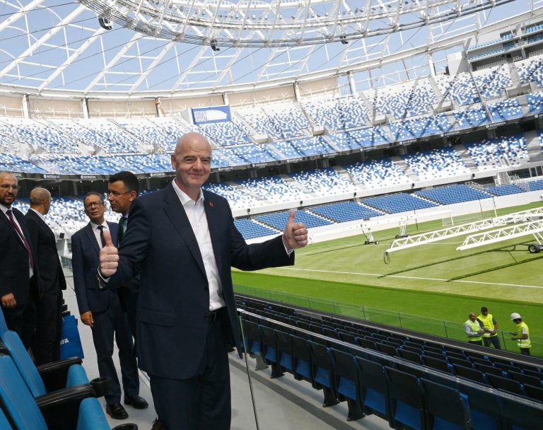FIFA : Gianni Infantino en visite au Grand Stade de Tanger