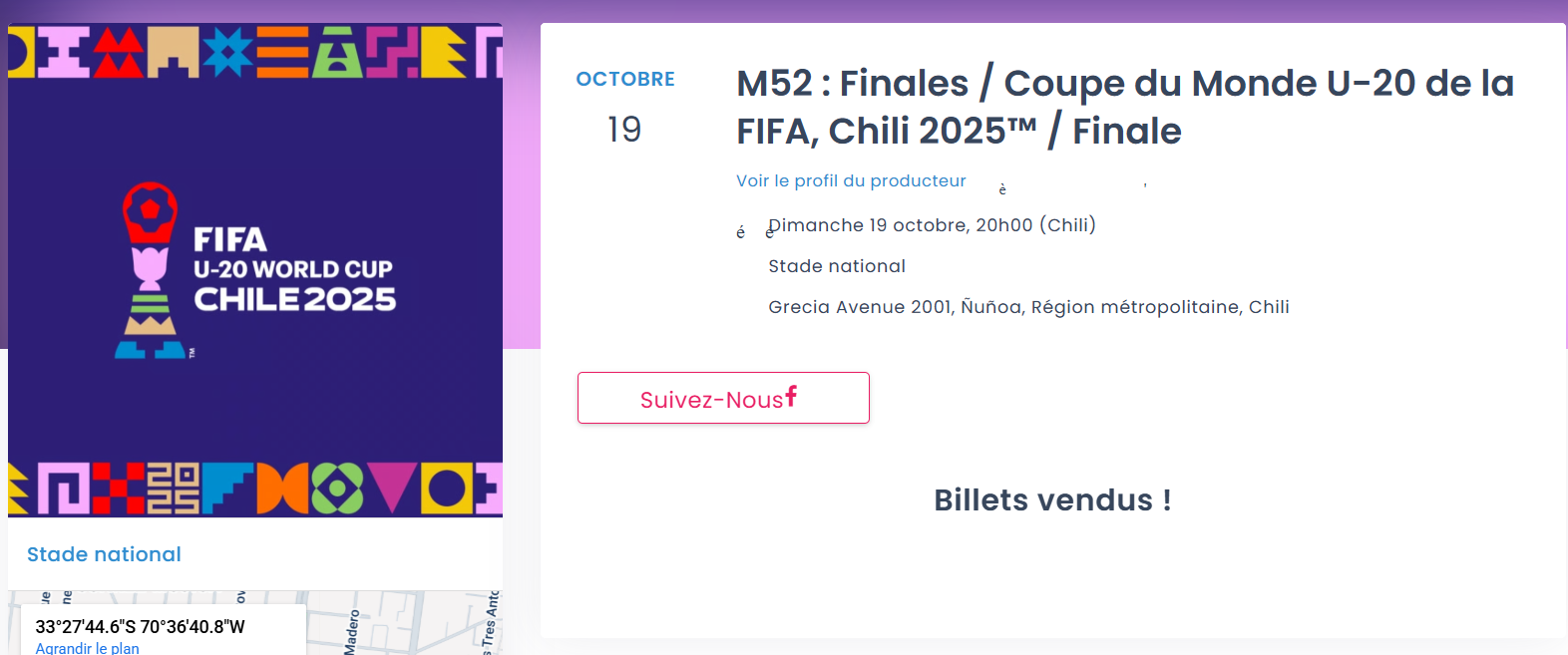 Mondial U20 / Finale Maroc – Argentine : À guichets fermés !