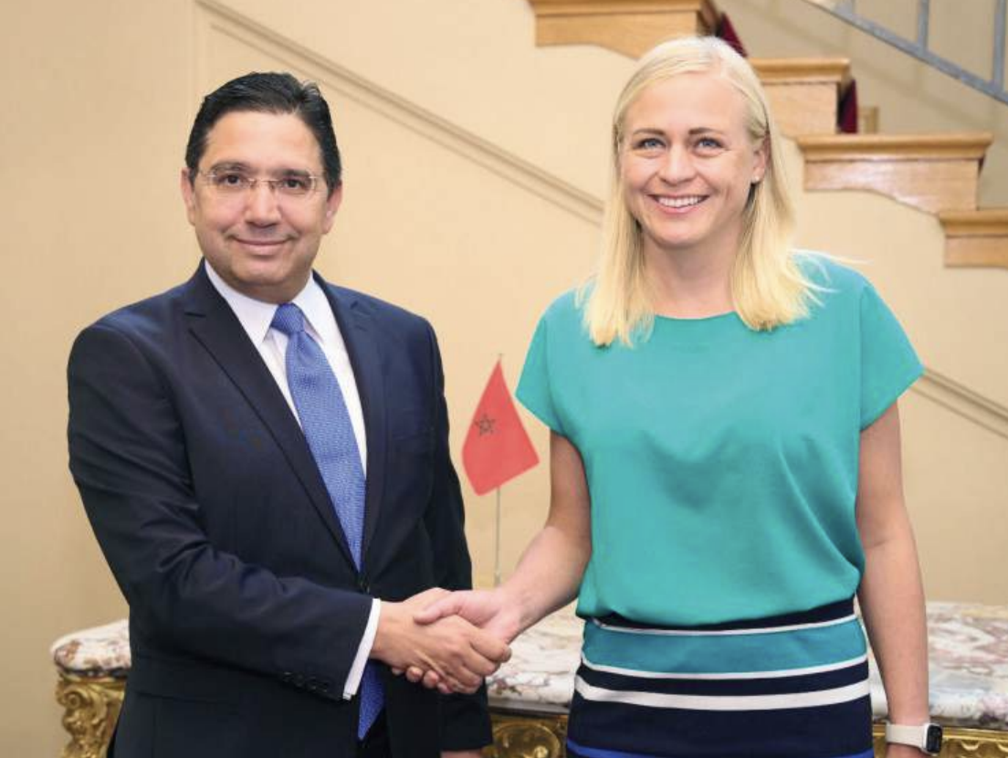 Nasser Bourita et son homologue finlandaise, Mme Elina Valtonen.