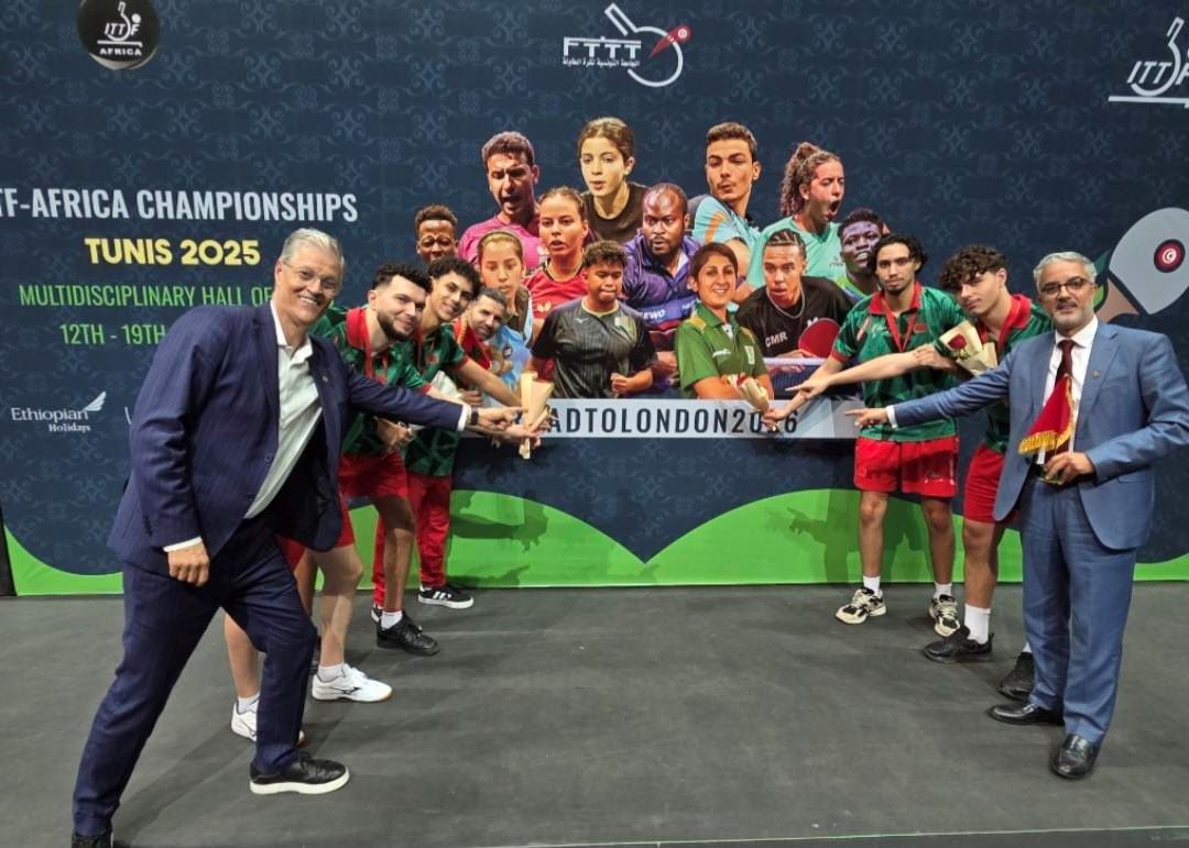 Championnats d’Afrique de tennis de table 2025 : Le Maroc termine sur la 3e marche du podium africain