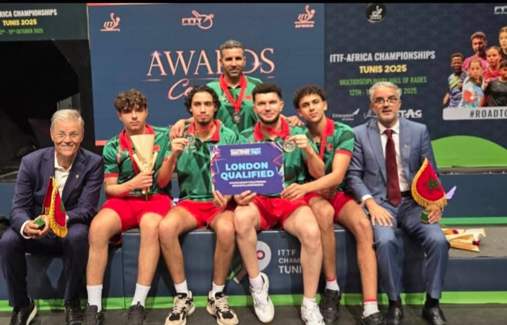 Championnats d’Afrique de tennis de table 2025 : Le Maroc termine sur la 3e marche du podium africain