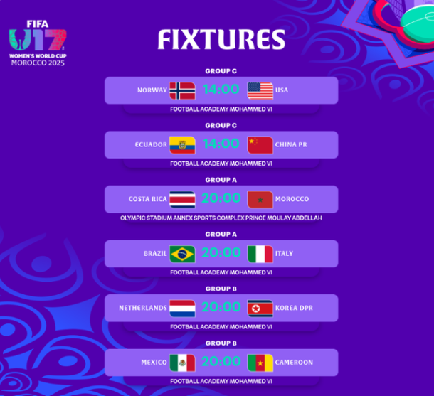 CDM (f) U17 (f) : le Maroc joue sa survie face au Costa Rica ce soir CDM (f) U17 (f) : le Maroc joue sa survie face au Costa Rica ce soir