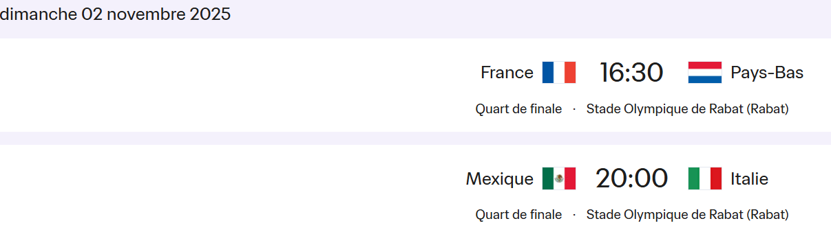 Mondial U17 (F) Maroc 2025 : La France élimine l’Espagne au bout du suspense et file en quarts de finale Mondial U17 (F) Maroc 2025 : La France élimine l’Espagne au bout du suspense et file en quarts de finale