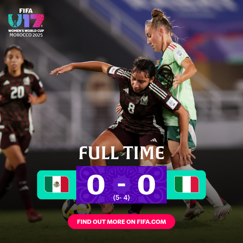 CDM U17 (f) Maroc 2025 : Le Mexique demi-finaliste grâce à une gardienne exceptionnelle