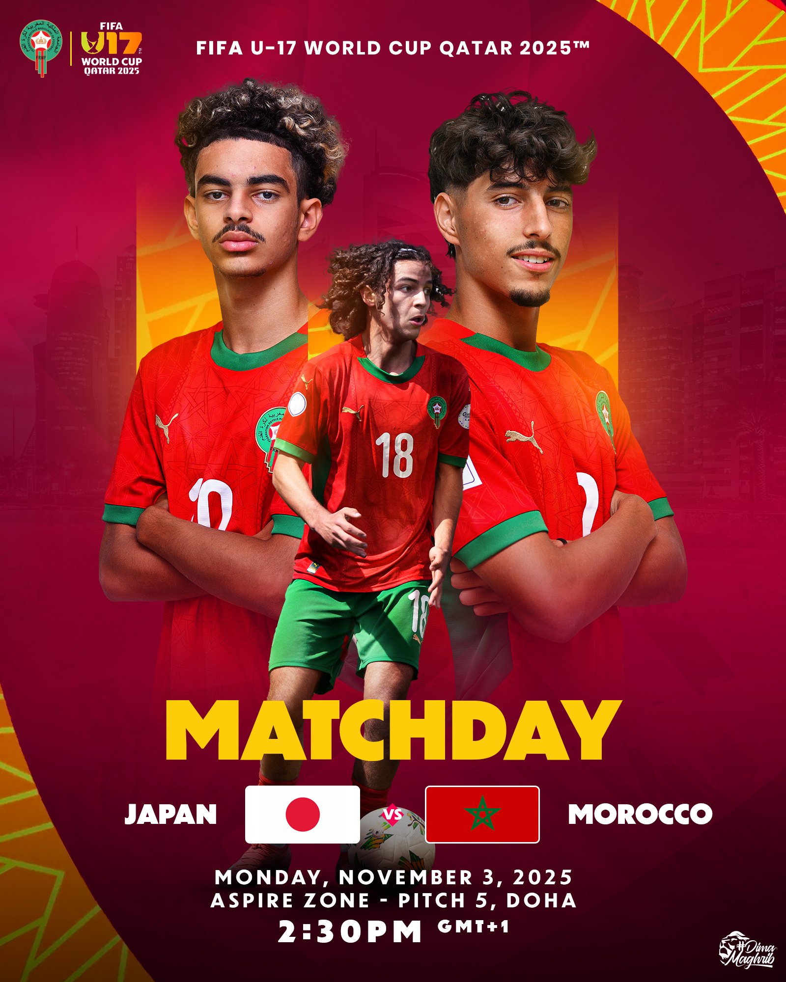 CDM (M) U17 Qatar25 / Programme du jour : Les Lionceaux en lice ce lundi au Qatar
