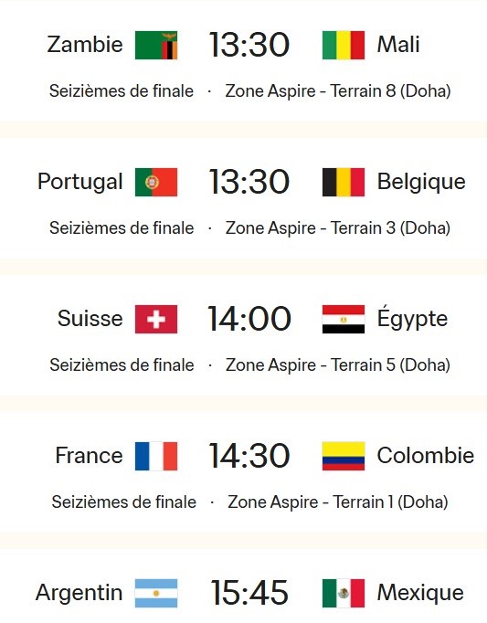 CDM U17 / 16es de finale : répartition, jours et horaires dévoilés