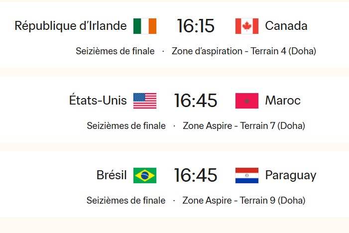 CDM U17 / 16es de finale : répartition, jours et horaires dévoilés