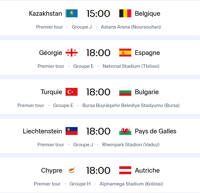 Qualifs CDM26 (UEFA): La Croatie qualifiée (vendredi). Programme  (samedi)