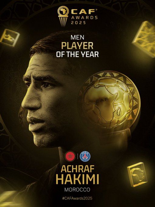 CAF Awards 2025 : Hakimi ‘’Ballon d’or masculin’’, Chebbak ‘’Ballon d’or féminin ‘’