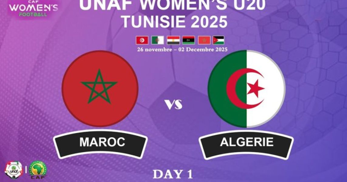 UNAF U20 (f) : Maroc-Algérie ce mercredi : Horaire ? Chaîne ?