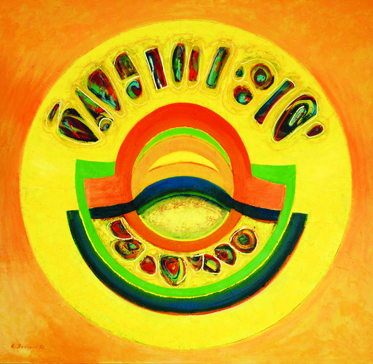 Sans titre, huile sur toile, 200 x 200 cm, 1970.