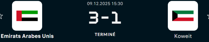CA FIFA 25: Les Émirats en quart, le Koweït éliminé